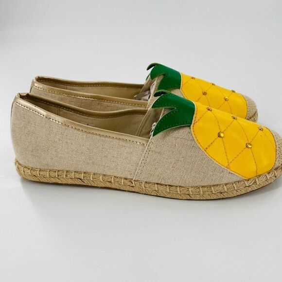 NWOB AVON Cushion Walk Pineapple Espadrilles Flats Shoes Size 9 - Picture 2 of 6